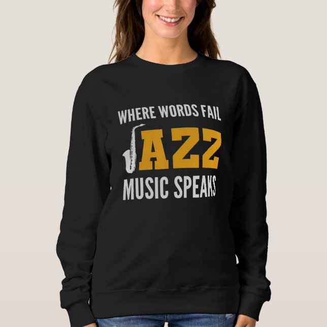 Jazz Music Speaks Orchestra Member T Shirt (Framsida)
