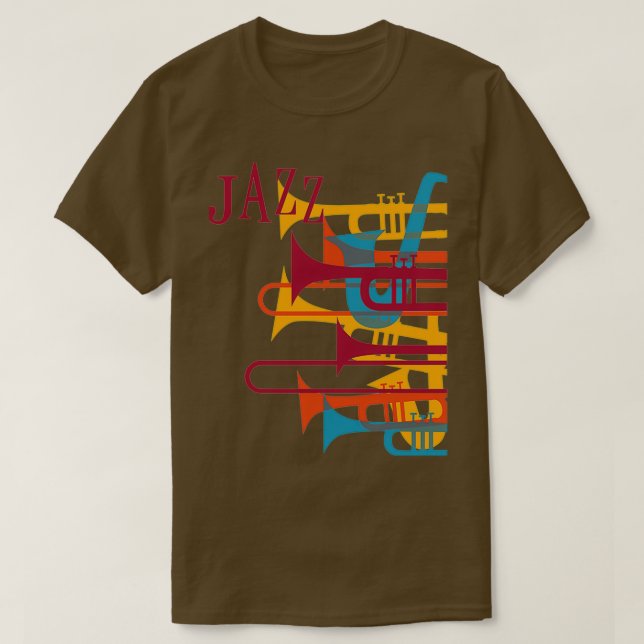 Jazz Music Spirit Sax T Shirt (Design framsida)