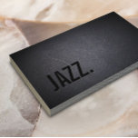 Jazz Music Teacher Modern Bold Black Minimal Visitkort<br><div class="desc">Jazz Music Teacher Modern Bold Black Minimum-Affärskort.</div>