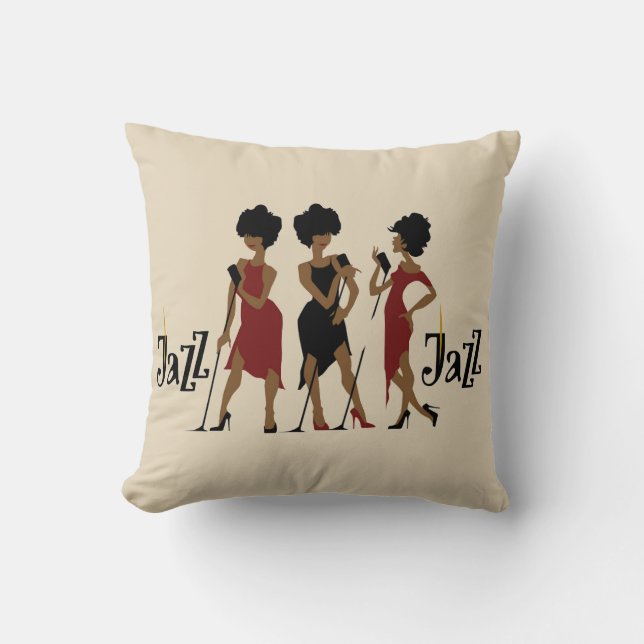 Jazz Musical Decorative Pillow Kudde (Framsida)