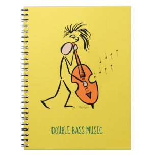 Jazz musician Dubbla bass Contrabass Player Anteckningsbok