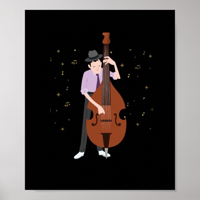Jazz Musician Jazz Band Älskare Poster (Framsidan)
