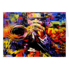 Jazz Musician Notecard OBS Kort