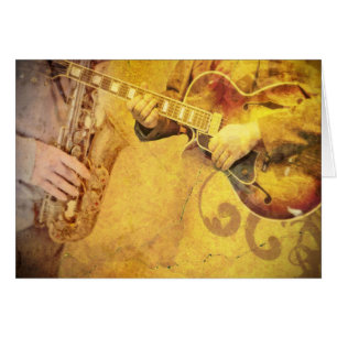 Jazz Musician Notecard OBS Kort