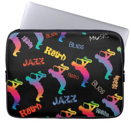Jazz Musician Retro Blues Music POP ART Laptop Fodral