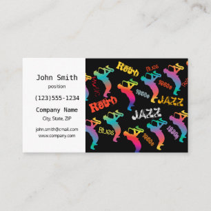 Jazz Musician Retro Music POP ART 1930-talet - 195 Visitkort