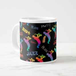 Jazz Musician Retro Music POP ART Jumbo Mugg