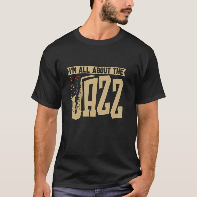 Jazz Musician Saxophone Player J. T Shirt (Framsida)