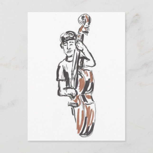 Jazz Musician Vykort (Framsida)