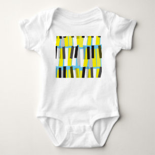 Jazz-musik, gultens blå geometriska mönster. t shirt