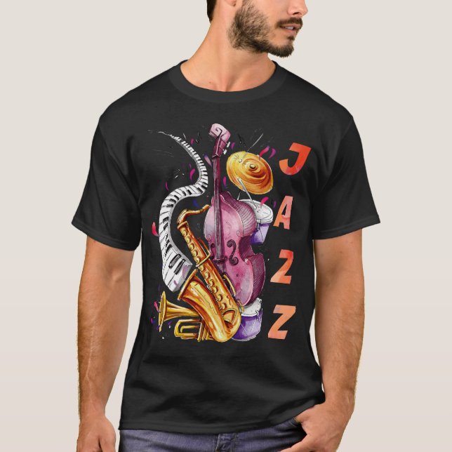 Jazz : Musik T Shirt (Framsida)