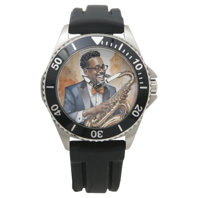 jazz musiker armbandsur (Framsida)