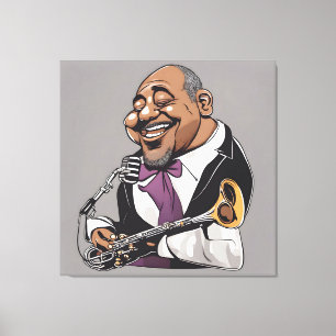 jazz musiker canvastryck