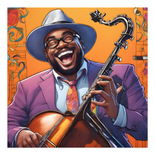 jazz musiker fototryck