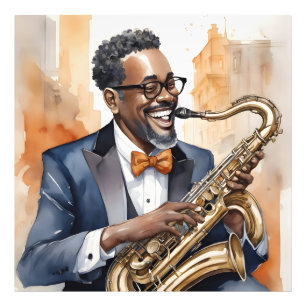 jazz musiker fototryck
