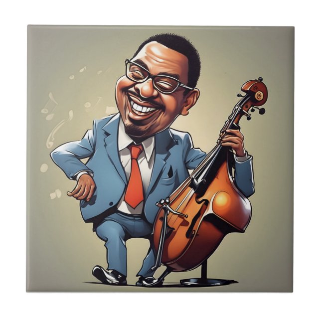 jazz musiker kakelplatta (Framsidan)