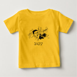 JAZZ-musiker med trumpet och musik noter Tee Shirt