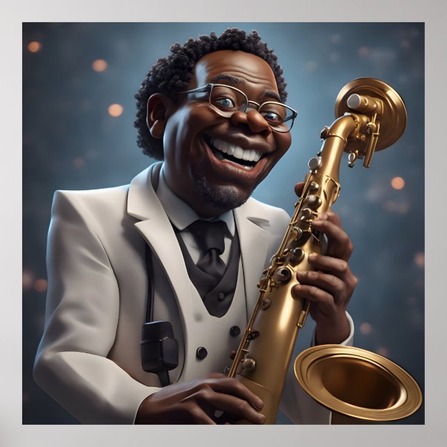 jazz musiker poster (Framsidan)