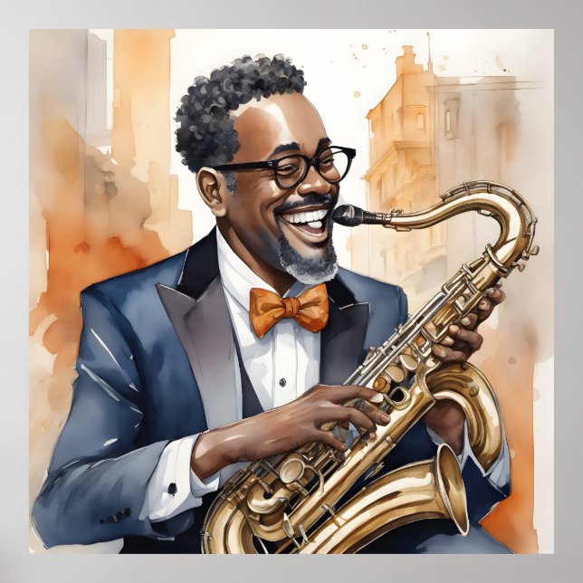 jazz musiker poster (Framsidan)