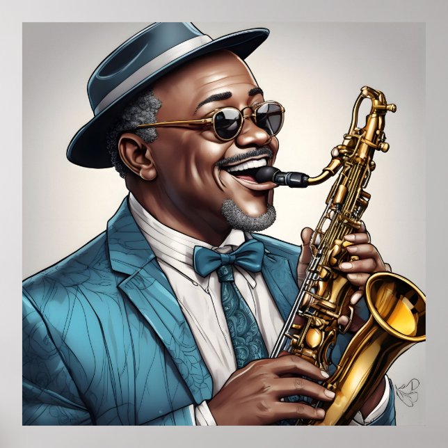 jazz musiker poster (Framsidan)