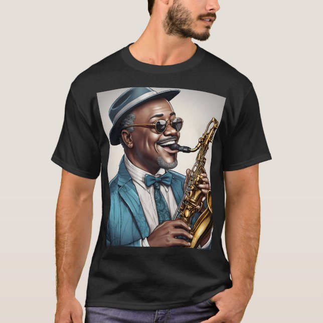 jazz musiker t shirt (Framsida)