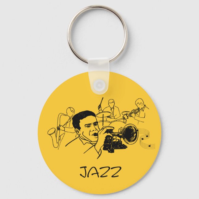 JAZZ musikerdesign Nyckelring (Framsida)