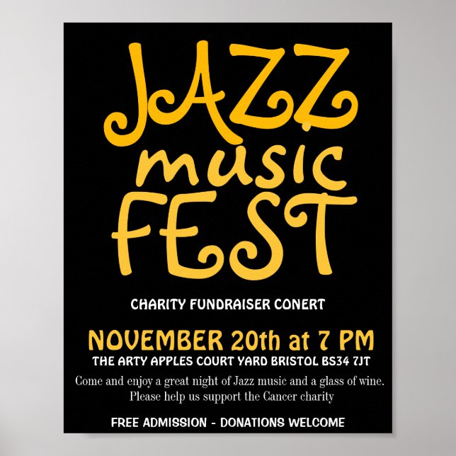 Jazz musikfest poster (Framsidan)