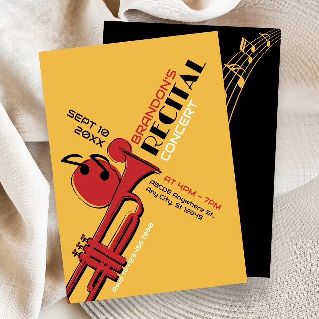 Jazz musiktrumpet skäl inbjudningar (Skapare uppladdad)