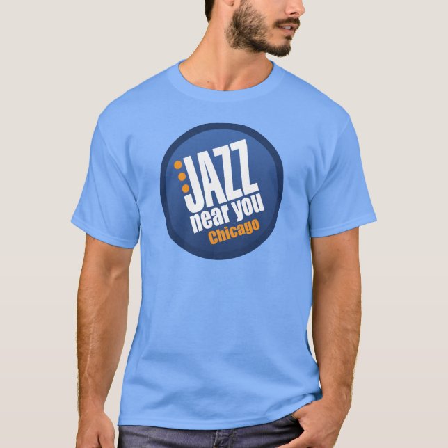 Jazz nära dig Chicago manar skjorta för kortärmad Tee (Framsida)