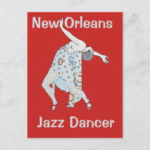 Jazz, New Orleans, Dancer Vykort