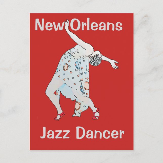 Jazz, New Orleans, Dancer Vykort (Framsida)
