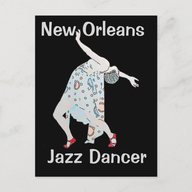 Jazz, New Orleans, Dancer Vykort (Framsida)