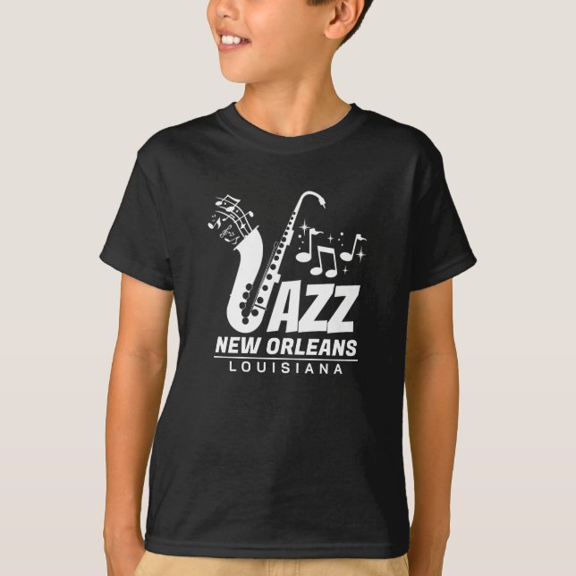 Jazz New Orleans Louisiana T Shirt (Framsida)