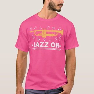 Jazz On Trumpet Player Blues Music Älskare Retro S T Shirt