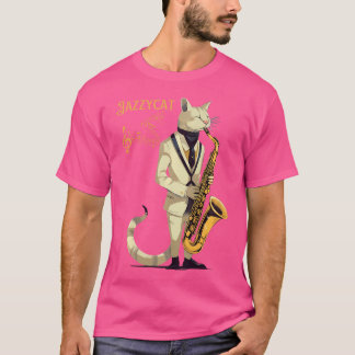Jazz on Trumpet Saxophone Player Musician Retro Ja T Shirt