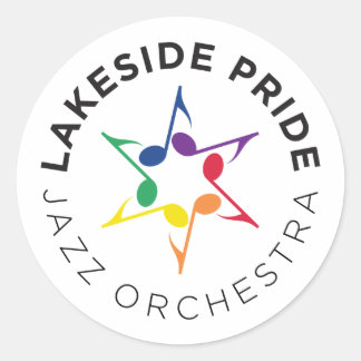 Jazz Orchestra Sticker Runt Klistermärke