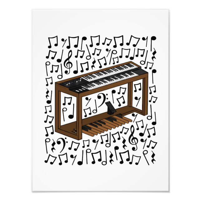 Jazz Organ Musik noter Organist Musician Fototryck (Framsidan)
