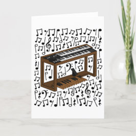 Jazz Organ Musik noter Organist Musician Helgkort