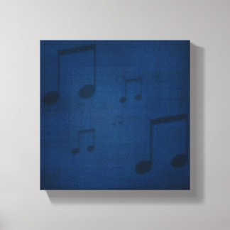 Jazz på Blue Wrapped Canvas Skriv ut