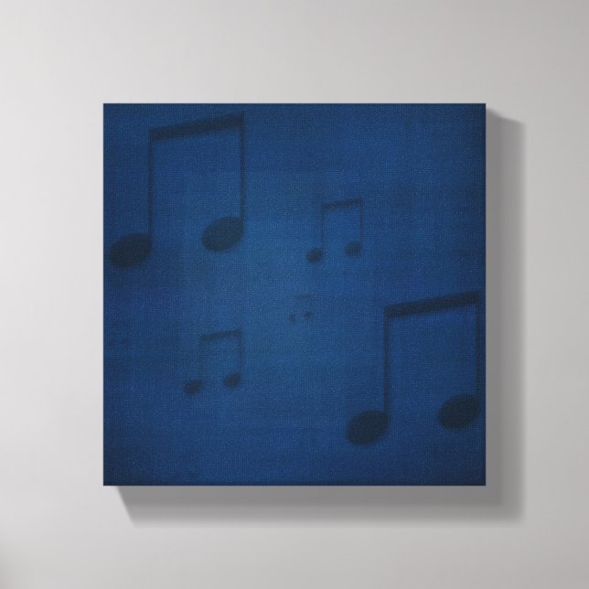 Jazz på Blue Wrapped Canvas Skriv ut (Framsida)