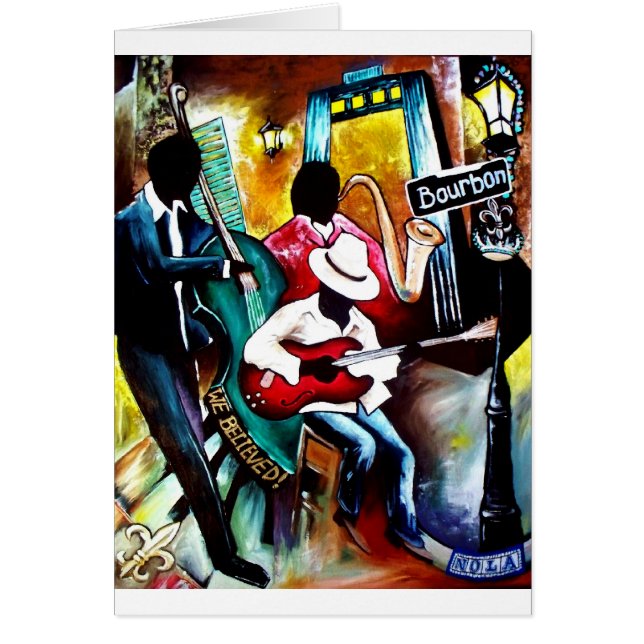 Jazz på Bourbon St..jpg Hälsningskort (Framsidan)