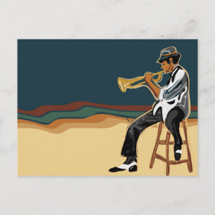Jazz Player Vykort
