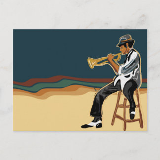Jazz Player Vykort