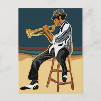 Jazz Player-vykort Vykort