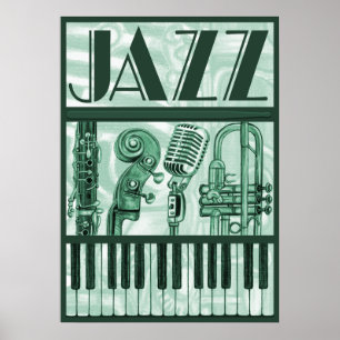 Jazz Poster Grönt