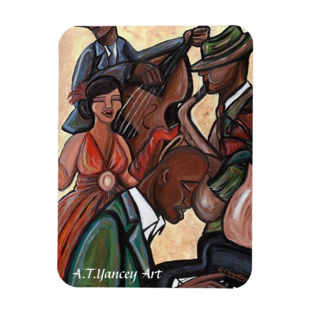 Jazz Quartet Premium Flexi Magnet (Vertikal)