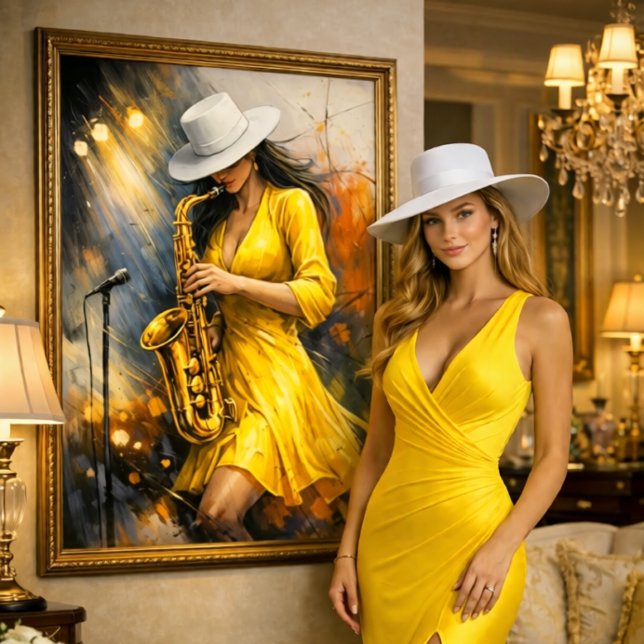 Jazz Rhythm and Color Canvastryck (Here at the La Epoca store, you will find beautiful and vibrant works of art.)