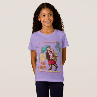Jazz Rock Tjej Kraft – Saxofonspelare T Shirt