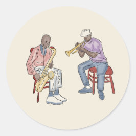 Jazz Runt Klistermärke
