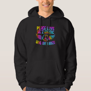 Jazz säger att fredstecken jazz musikfreden kärlek hoodie